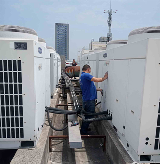 信州中央空调制热和不制冷系统维修方法